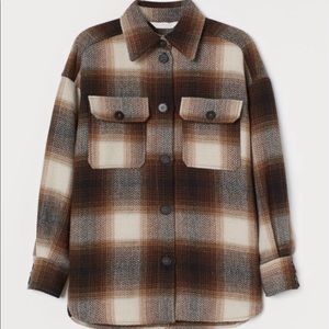 H&M Plaid Shacket Jacket